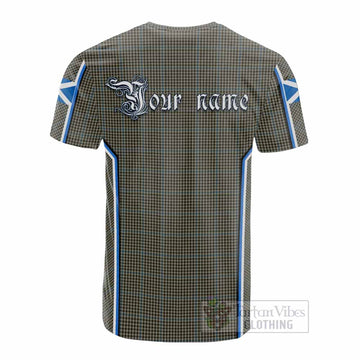 Haig Tartan Crest Cotton T-shirt Scotland Coat of Arm Flag Style