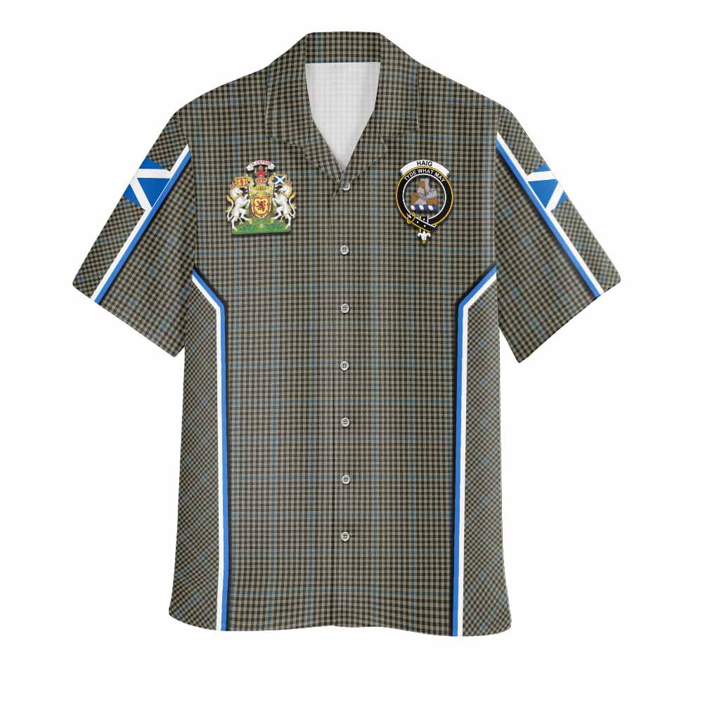 Haig Tartan Crest Hawaiian Shirt Scotland Coat of Arm Flag Style - Tartan Vibes Clothing