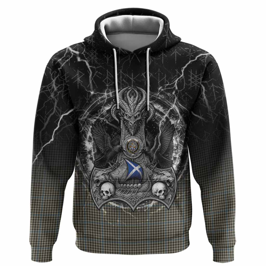 Haig Tartan Crest Hoodie Celtic Odin's Raven Legacy