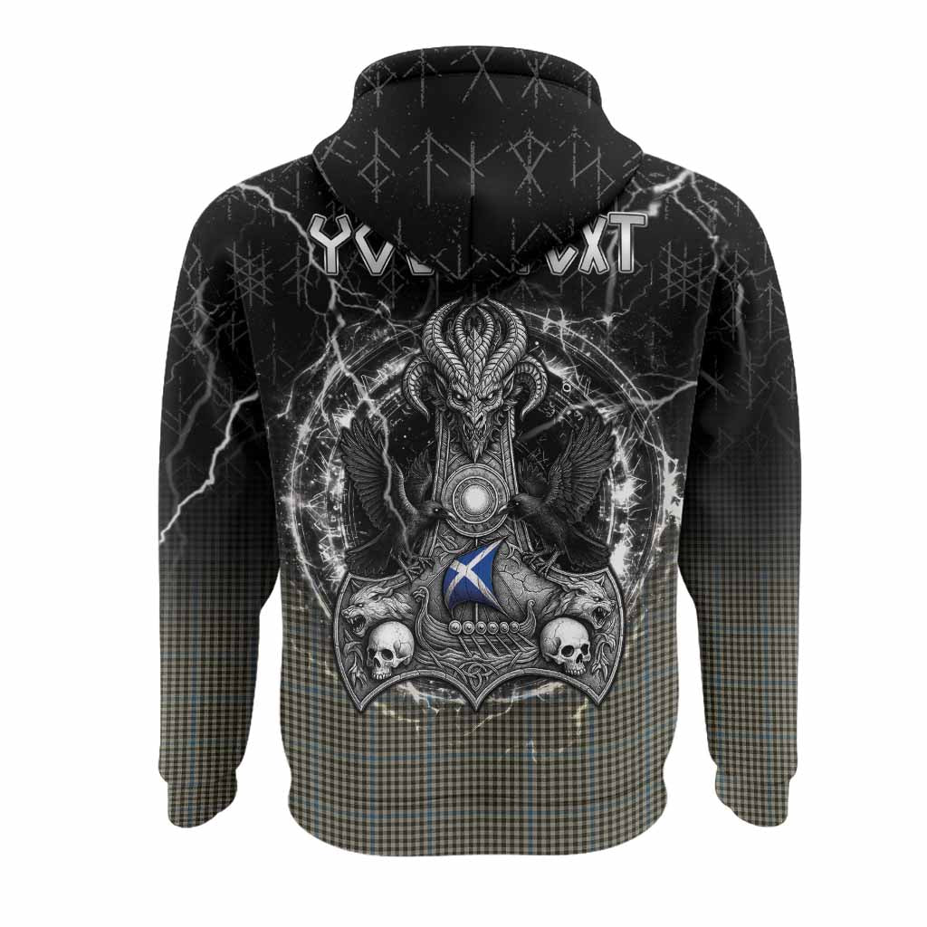 Haig Tartan Crest Hoodie Celtic Odin's Raven Legacy