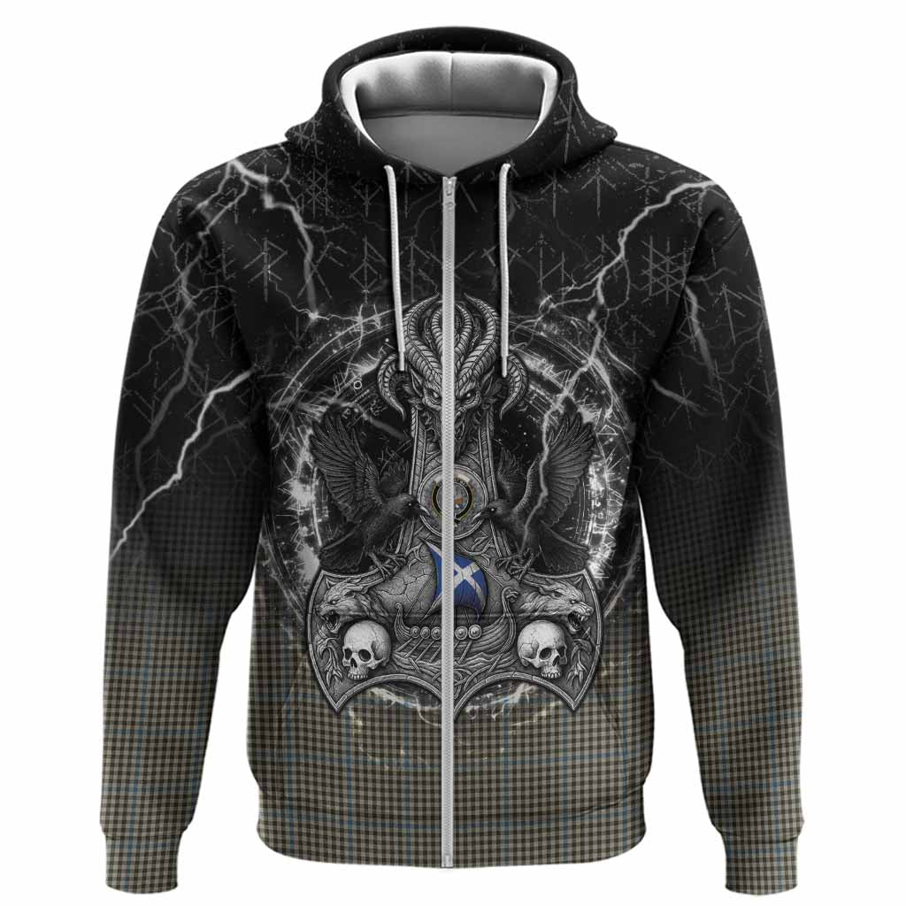 Haig Tartan Crest Hoodie Celtic Odin's Raven Legacy