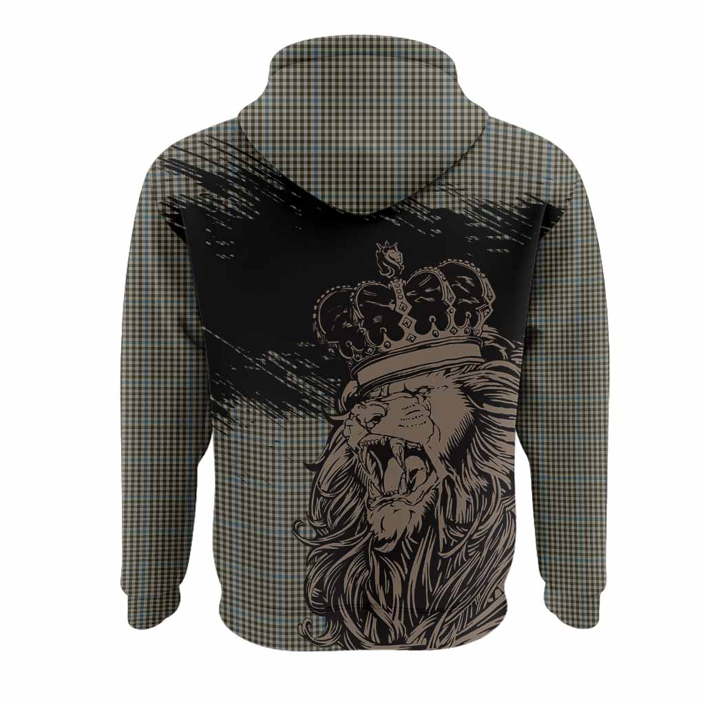 Haig Tartan Crest Hoodie Crowned Lion Heritage Style