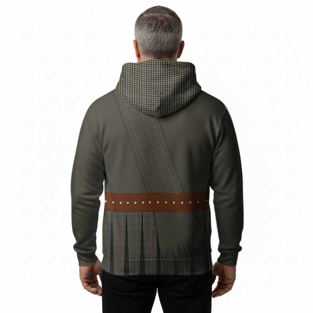 Haig Tartan Crest Hoodie Kilt Costume Style