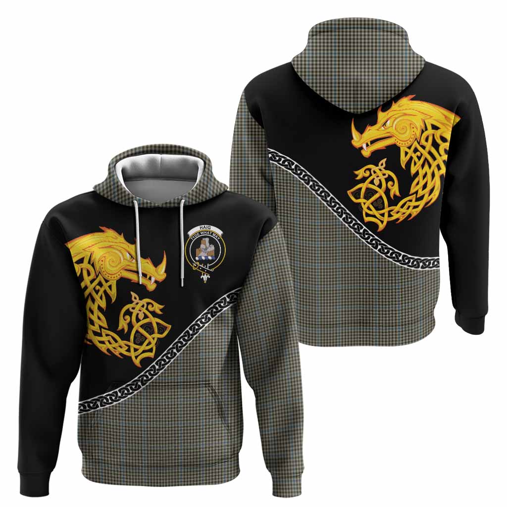 Haig Tartan Crest Hoodie Legendary Dragon Knot Half Style