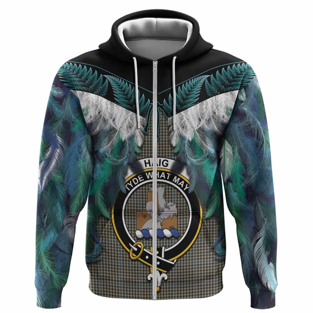 Haig Tartan Crest Hoodie New Zealand Maori Korowai Cloak