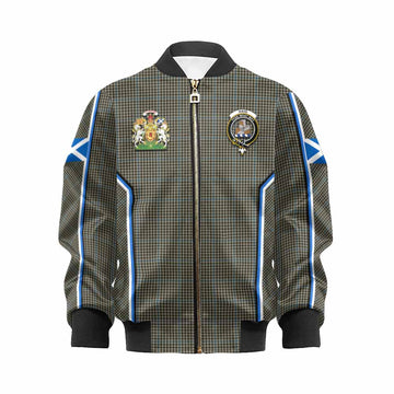 Haig Tartan Crest Kid Bomber Jacket Scotland Coat of Arm Flag Style - Tartan Vibes Clothing