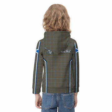 Haig Tartan Crest Kid Hoodie Scotland Coat of Arm Flag Style - Tartan Vibes Clothing