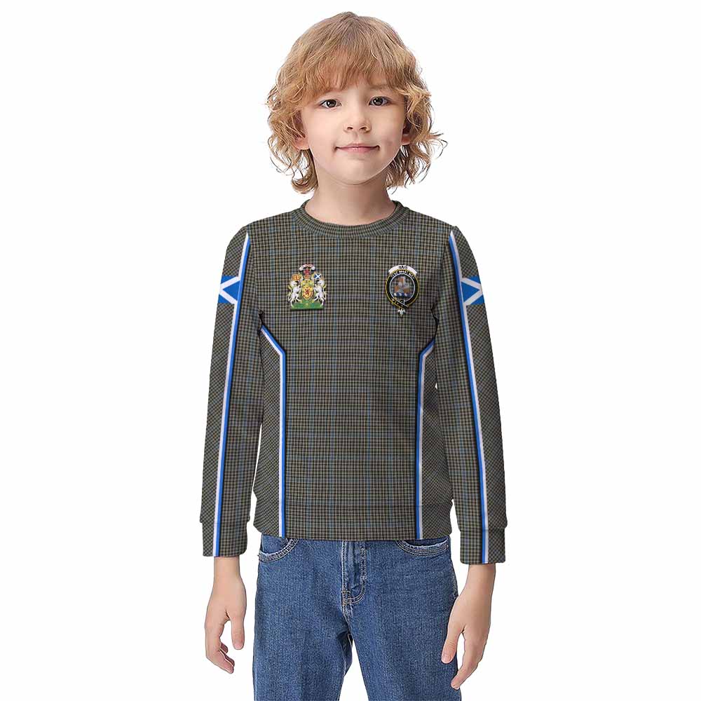 Haig Tartan Crest Kid Knitted Sweatshirt Scotland Coat of Arm Flag Style - Tartan Vibes Clothing