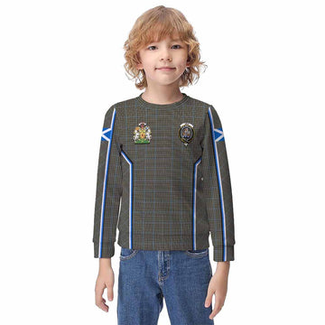 Haig Tartan Crest Kid Knitted Sweatshirt Scotland Coat of Arm Flag Style - Tartan Vibes Clothing
