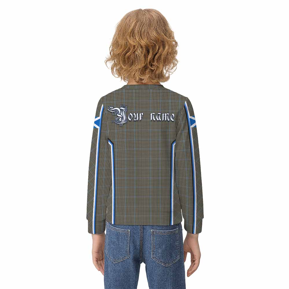 Haig Tartan Crest Kid Knitted Sweatshirt Scotland Coat of Arm Flag Style - Tartan Vibes Clothing