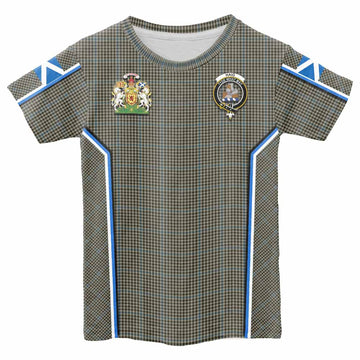 Haig Tartan Crest Kid T-shirt Scotland Coat of Arm Flag Style - Tartan Vibes Clothing