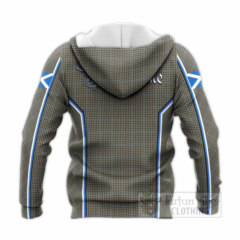 Haig Tartan Crest Knitted Hoodie Scotland Coat of Arm Flag Style - Tartan Vibes Clothing