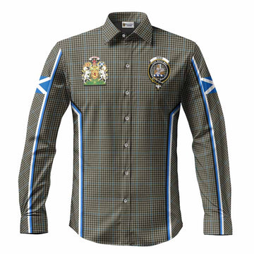 Haig Tartan Crest Long Sleeve Button Shirts Scotland Coat of Arm Flag Style