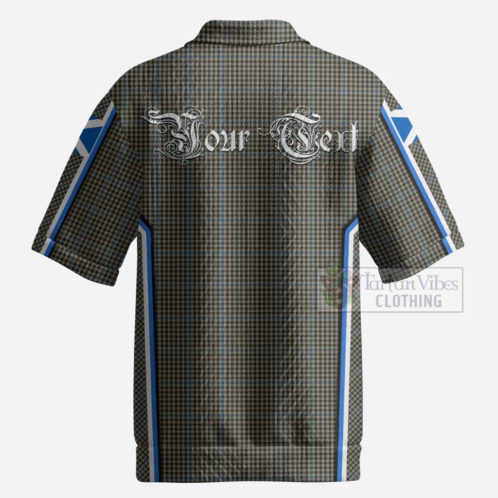 Haig Tartan Crest Men’s Polo Sweater Top Scotland Coat of Arm Flag Style