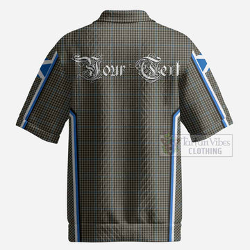 Haig Tartan Crest Men’s Polo Sweater Top Scotland Coat of Arm Flag Style