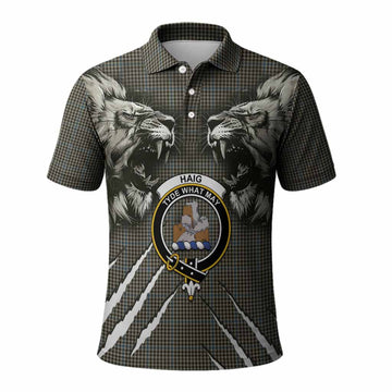 Haig Tartan Crest Polo Shirt Ferocious Lion Style
