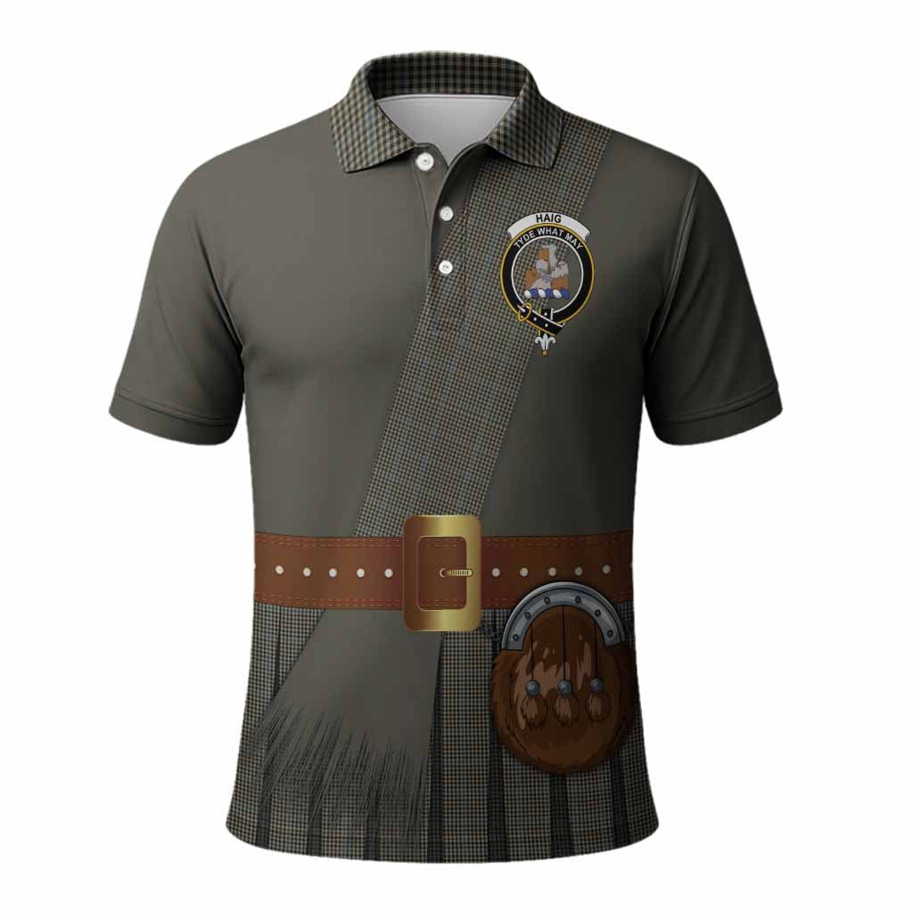 Haig Tartan Crest Polo Shirt Kilt Costume Style