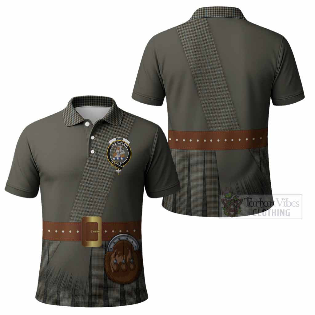 Haig Tartan Crest Polo Shirt Kilt Costume Style