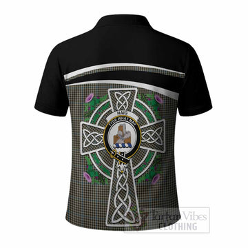 Haig Tartan Crest Polo Shirt Scottish Thistle Celtic Cross Alba Gu Brath