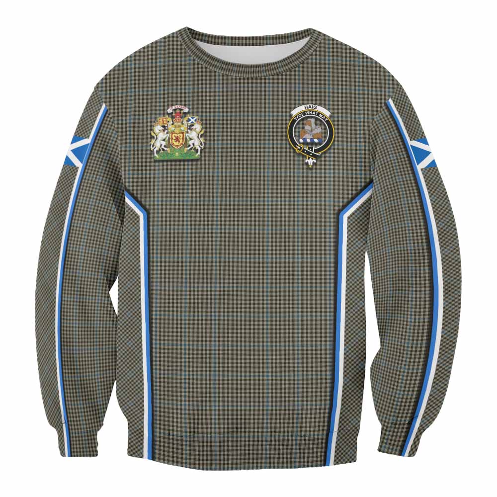Haig Tartan Crest Sweatshirt Scotland Coat of Arm Flag Style - Tartan Vibes Clothing