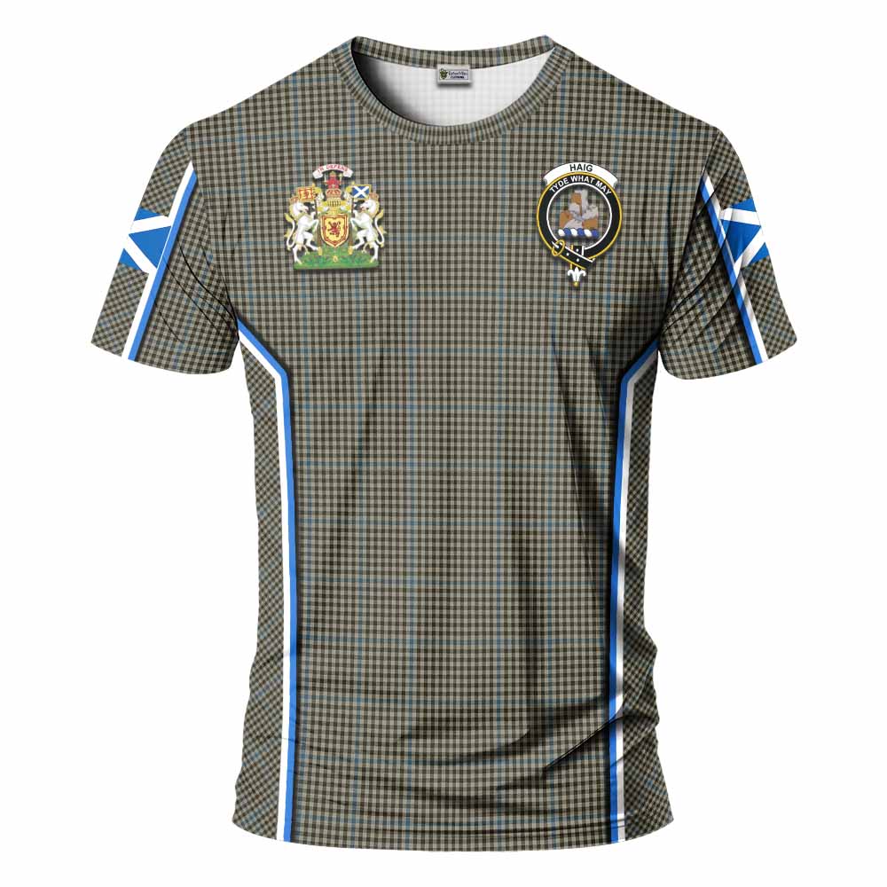 Haig Tartan Crest T-shirt Scotland Coat of Arm Flag Style - Tartan Vibes Clothing