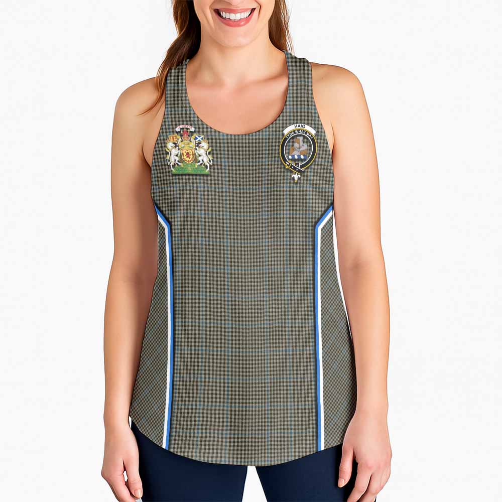 Haig Tartan Crest Women Racerback Tanks Scotland Coat of Arm Flag Style - Tartan Vibes Clothing