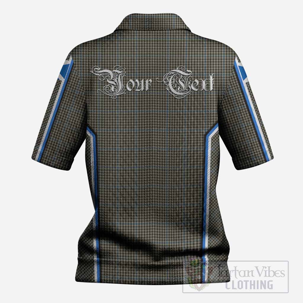 Haig Tartan Crest Women’s Polo Sweater Top Scotland Coat of Arm Flag Style