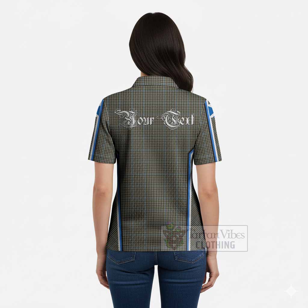 Haig Tartan Crest Women’s Polo Sweater Top Scotland Coat of Arm Flag Style