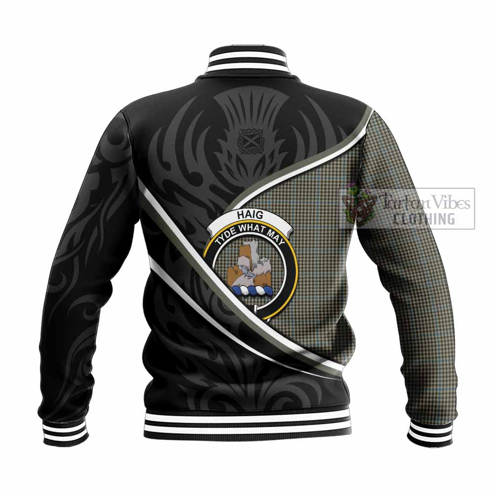 Haig Tartan Family Crest Baseball Jacket Celtic Scottish Thistle Floral - Tartan Vibes Clothing