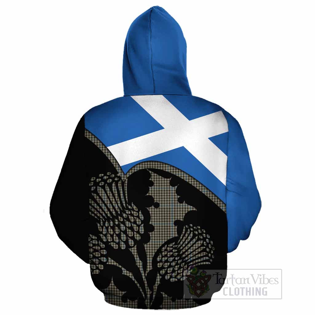 Haig Tartan Family Crest Cotton Hoodie Scotland Thistle Floral Flag Style