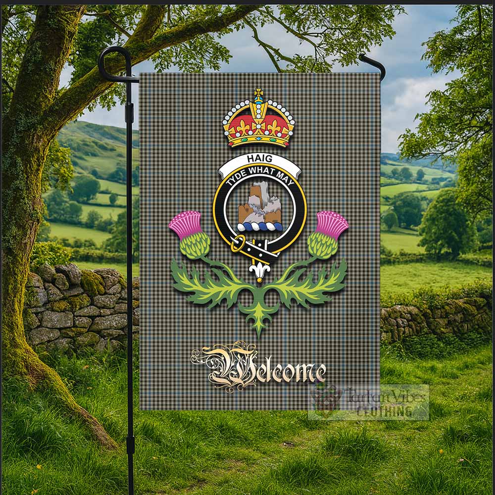 Haig Tartan Family Crest Garden Flag Royal Thistle Welcome Style - Tartan Vibes Clothing