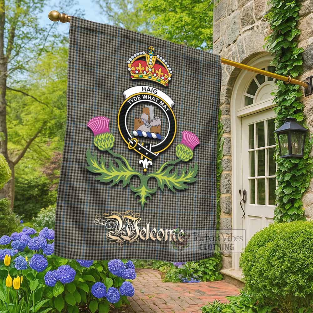 Haig Tartan Family Crest Garden Flag Royal Thistle Welcome Style - Tartan Vibes Clothing
