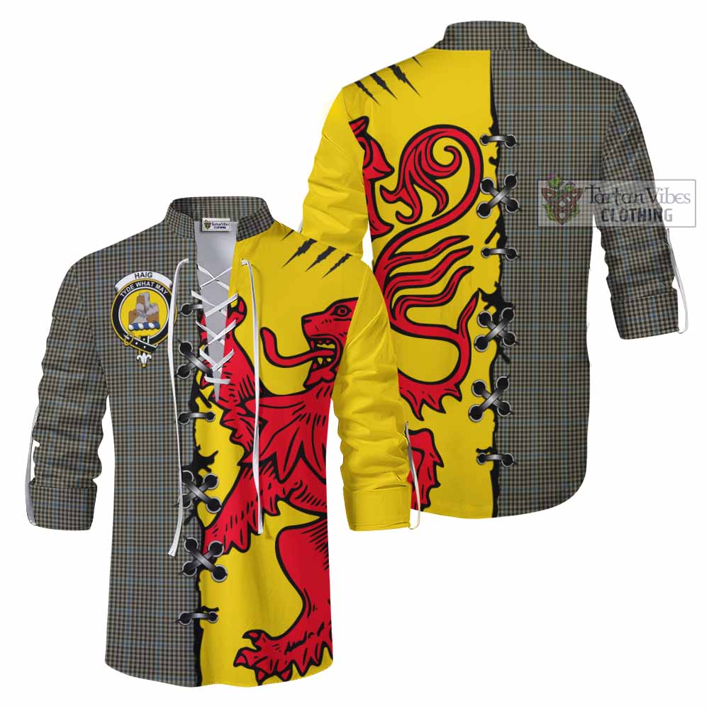 Haig Tartan Family Crest Ghillie Kilt Shirt Lion Rampant Honor - Tartan Vibes Clothing