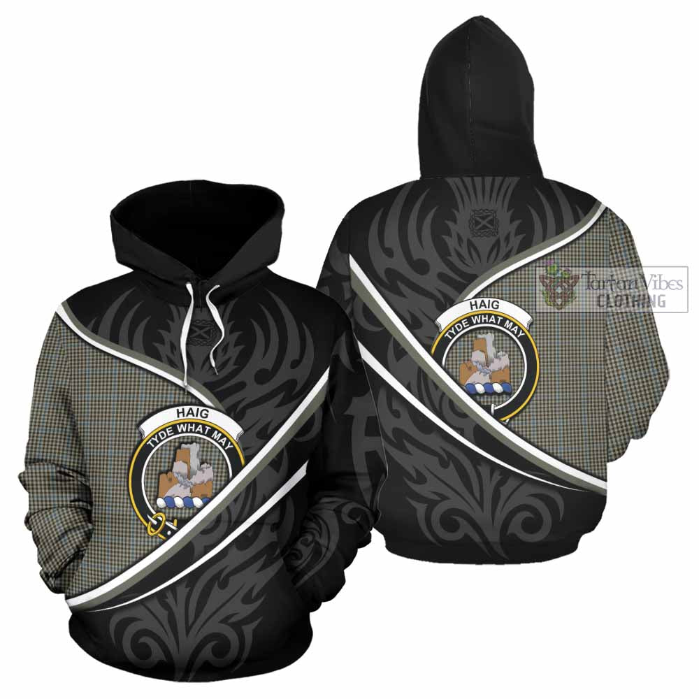 Haig Tartan Family Crest Hoodie Celtic Scottish Thistle Floral - Tartan Vibes Clothing