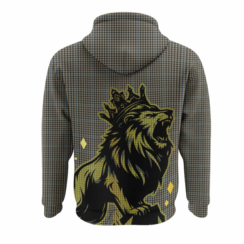 Haig Tartan Family Crest Hoodie Crowned Lion Roaring