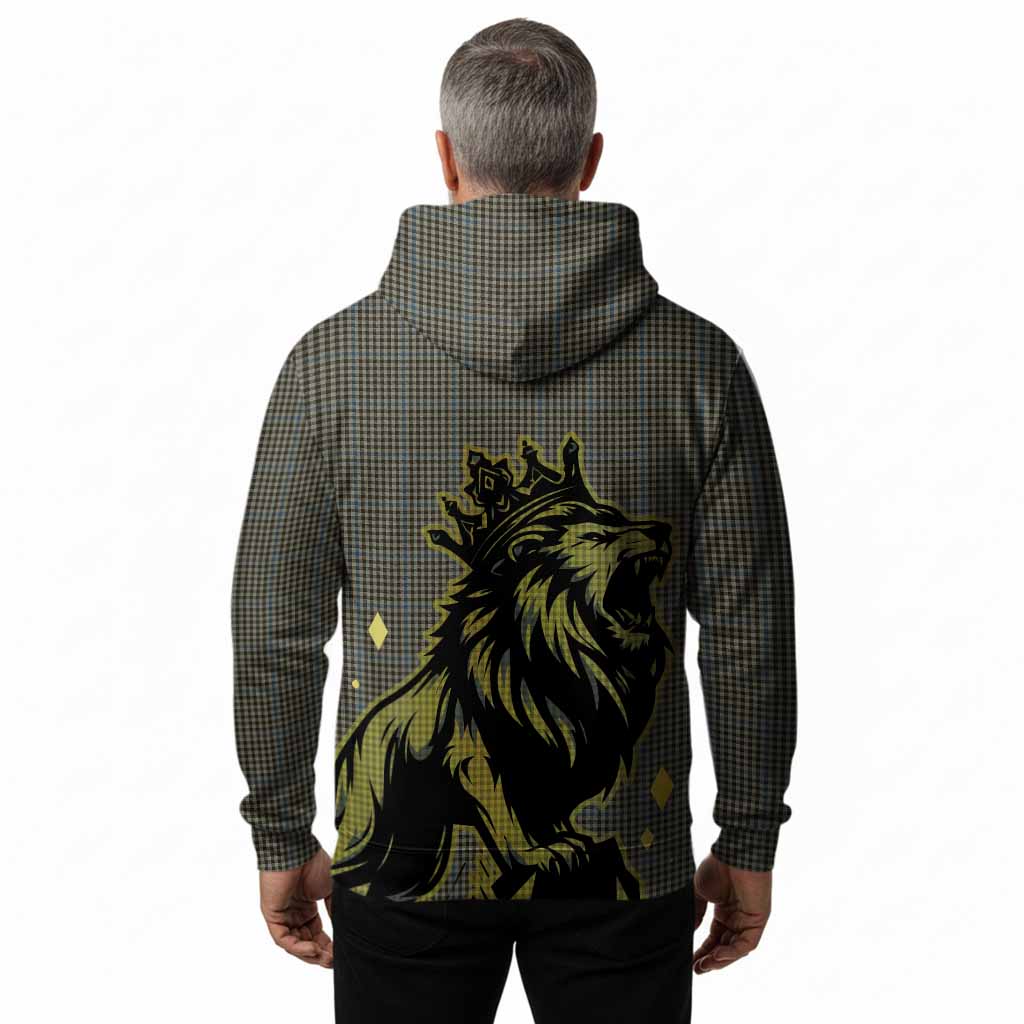 Haig Tartan Family Crest Hoodie Crowned Lion Roaring