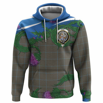 Haig Tartan Family Crest Hoodie Thistle in Minimalism