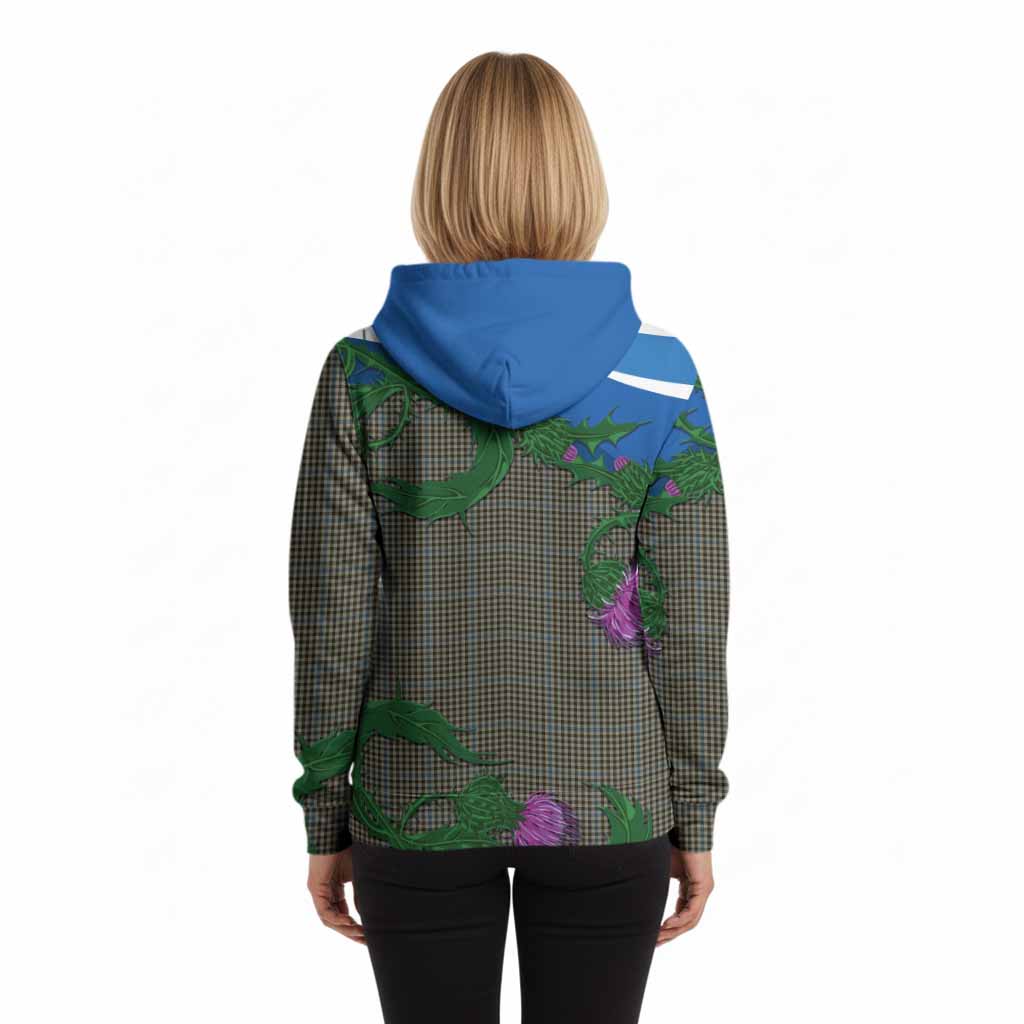 Haig Tartan Family Crest Hoodie Thistle in Minimalism