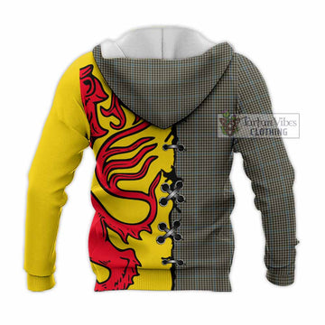 Haig Tartan Family Crest Knitted Hoodie Lion Rampant Honor