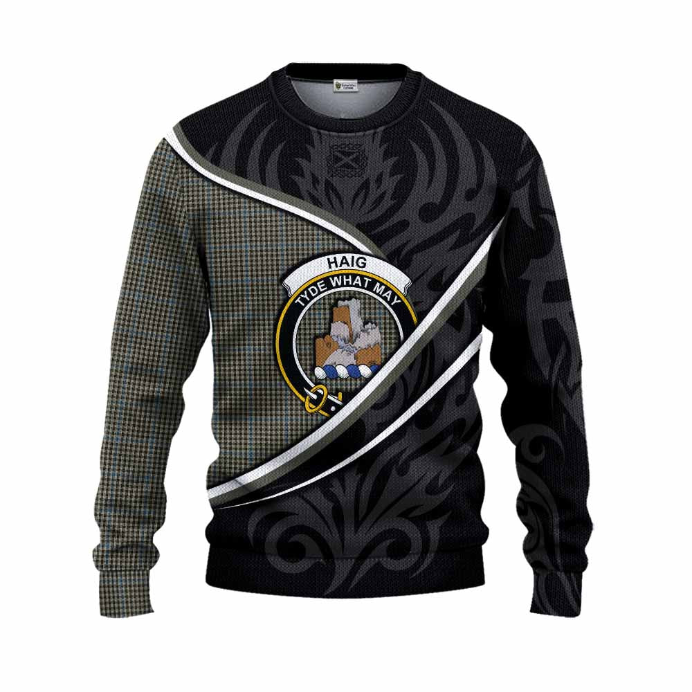 Haig Tartan Family Crest Knitted Sweater Celtic Scottish Thistle Floral - Tartan Vibes Clothing