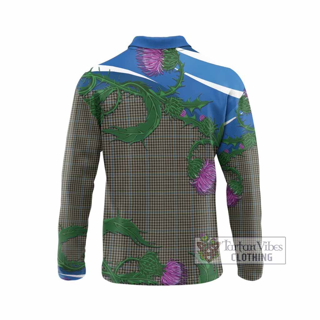 Haig Tartan Family Crest Long Sleeve Polo Shirt Thistle in Minimalism