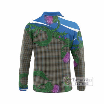 Haig Tartan Family Crest Long Sleeve Polo Shirt Thistle in Minimalism
