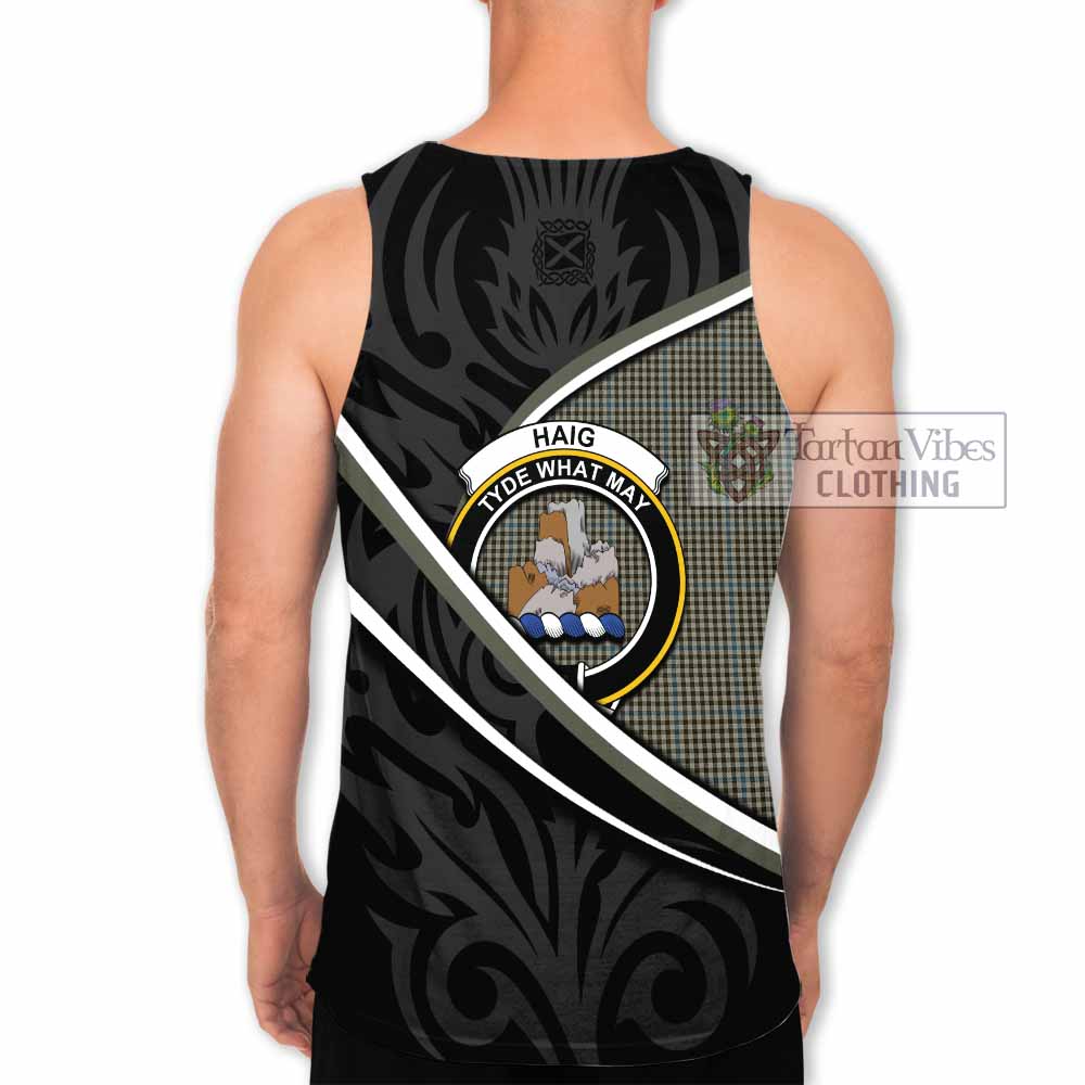 Haig Tartan Family Crest Men Tank Top Celtic Scottish Thistle Floral - Tartan Vibes Clothing