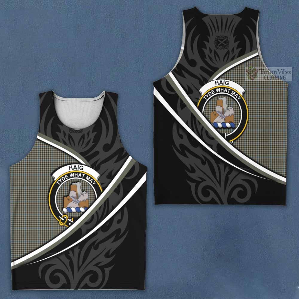 Haig Tartan Family Crest Men Tank Top Celtic Scottish Thistle Floral - Tartan Vibes Clothing