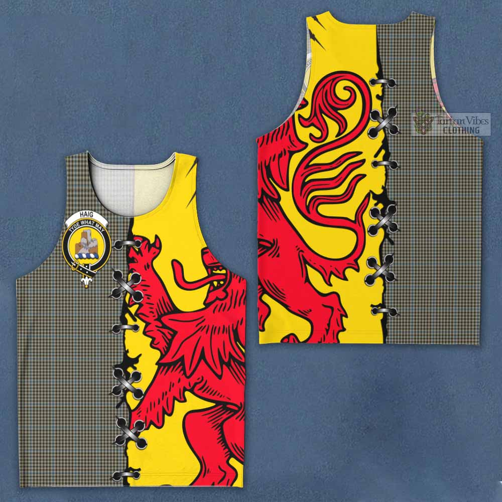 Haig Tartan Family Crest Men Tank Top Lion Rampant Honor - Tartan Vibes Clothing