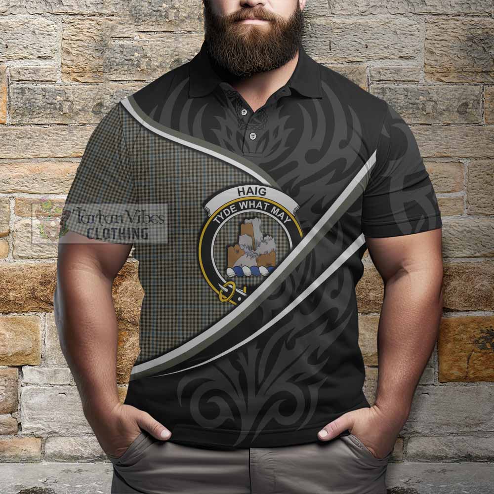 Haig Tartan Family Crest Polo Shirt Celtic Scottish Thistle Floral - Tartan Vibes Clothing