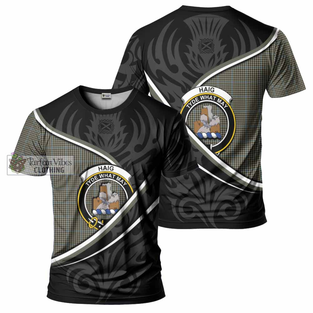 Haig Tartan Family Crest T-shirt Celtic Scottish Thistle Floral - Tartan Vibes Clothing