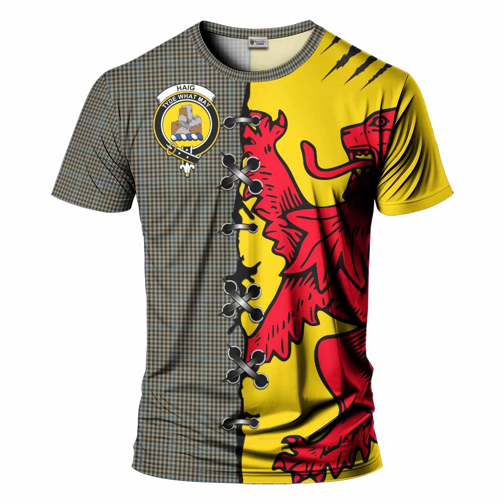 Haig Tartan Family Crest T-shirt Lion Rampant Honor - Tartan Vibes Clothing