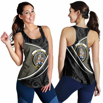 Haig Tartan Family Crest Women Racerback Tanks Celtic Scottish Thistle Floral - Tartan Vibes Clothing