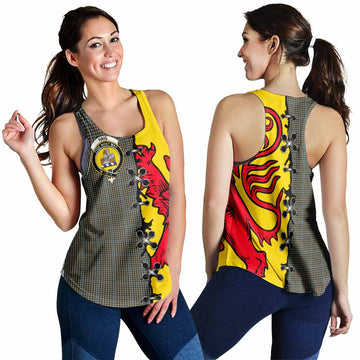Haig Tartan Family Crest Women Racerback Tanks Lion Rampant Honor - Tartan Vibes Clothing